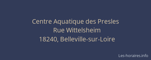 Centre Aquatique des Presles