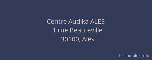 Centre Audika ALES