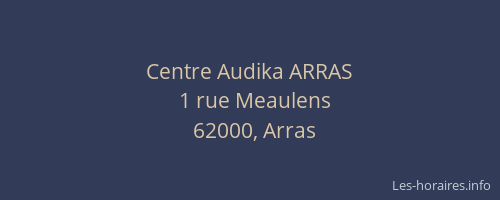 Centre Audika ARRAS