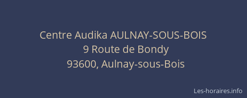 Centre Audika AULNAY-SOUS-BOIS