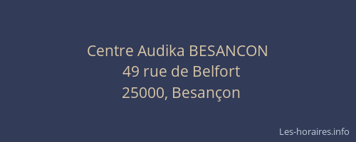 Centre Audika BESANCON
