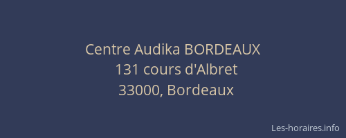 Centre Audika BORDEAUX