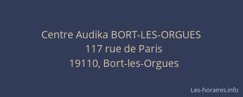 Centre Audika BORT-LES-ORGUES