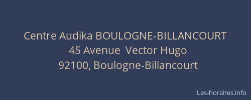 Centre Audika BOULOGNE-BILLANCOURT