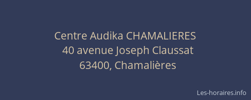 Centre Audika CHAMALIERES