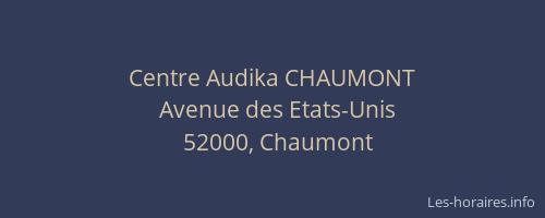 Centre Audika CHAUMONT