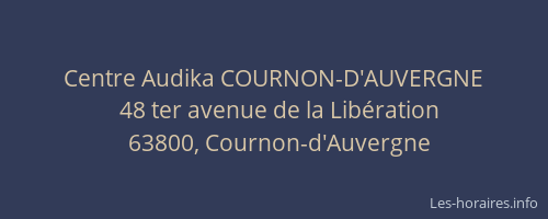 Centre Audika COURNON-D'AUVERGNE
