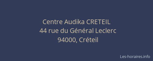 Centre Audika CRETEIL