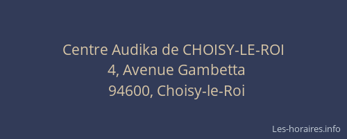 Centre Audika de CHOISY-LE-ROI