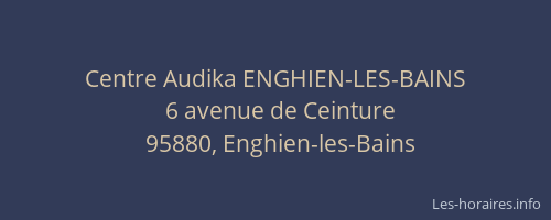 Centre Audika ENGHIEN-LES-BAINS