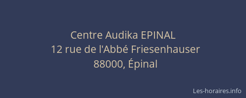 Centre Audika EPINAL