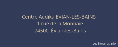 Centre Audika EVIAN-LES-BAINS