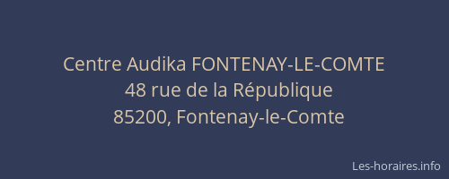 Centre Audika FONTENAY-LE-COMTE