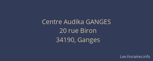 Centre Audika GANGES