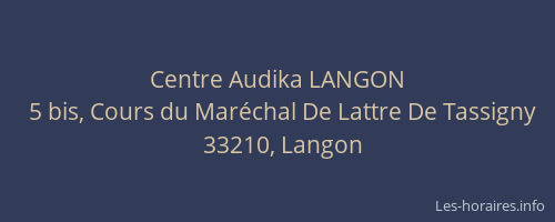 Centre Audika LANGON