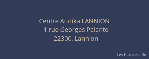 Centre Audika LANNION