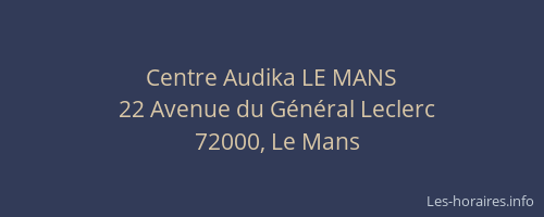 Centre Audika LE MANS