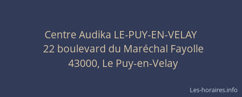 Centre Audika LE-PUY-EN-VELAY
