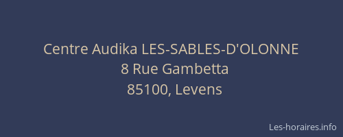 Centre Audika LES-SABLES-D'OLONNE