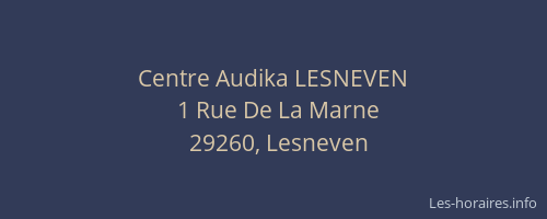 Centre Audika LESNEVEN