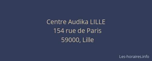 Centre Audika LILLE