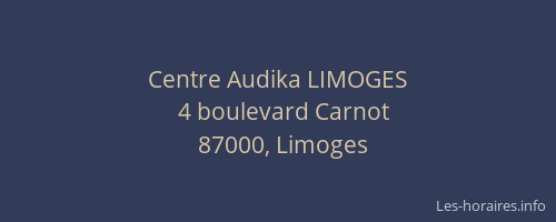 Centre Audika LIMOGES