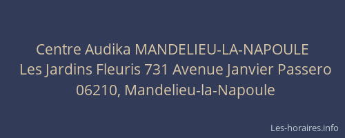 Centre Audika MANDELIEU-LA-NAPOULE
