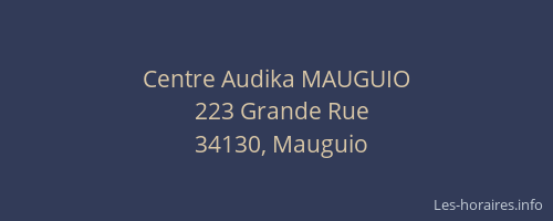Centre Audika MAUGUIO