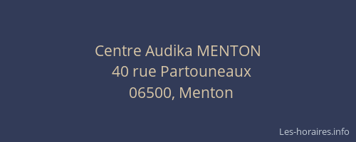 Centre Audika MENTON