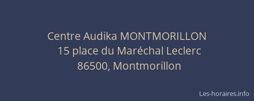 Centre Audika MONTMORILLON