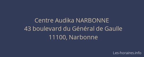 Centre Audika NARBONNE