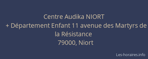 Centre Audika NIORT