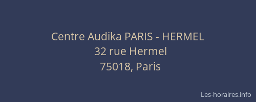 Centre Audika PARIS - HERMEL