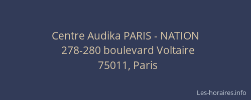 Centre Audika PARIS - NATION