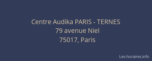 Centre Audika PARIS - TERNES