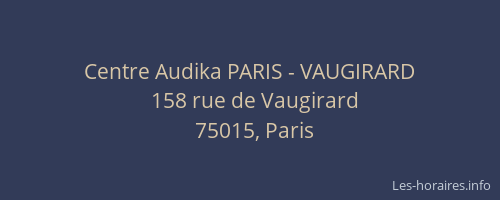 Centre Audika PARIS - VAUGIRARD