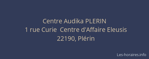 Centre Audika PLERIN