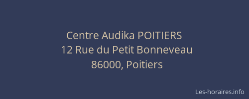 Centre Audika POITIERS