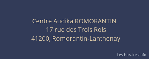 Centre Audika ROMORANTIN