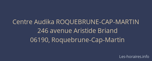 Centre Audika ROQUEBRUNE-CAP-MARTIN