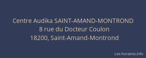 Centre Audika SAINT-AMAND-MONTROND