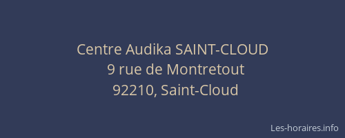 Centre Audika SAINT-CLOUD