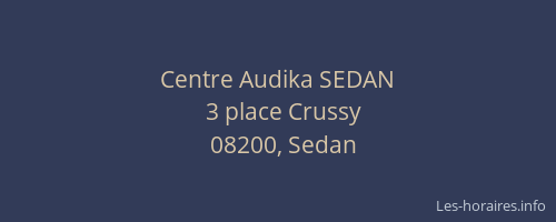 Centre Audika SEDAN