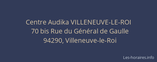 Centre Audika VILLENEUVE-LE-ROI
