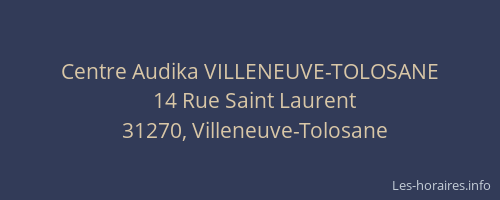 Centre Audika VILLENEUVE-TOLOSANE