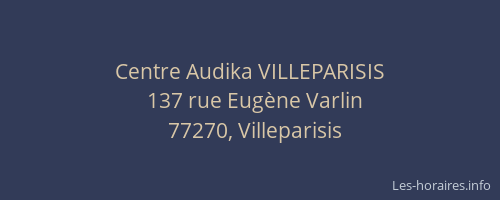 Centre Audika VILLEPARISIS