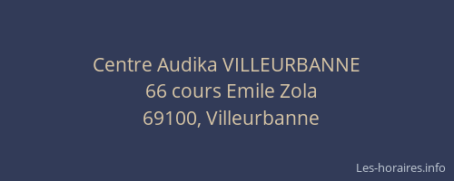 Centre Audika VILLEURBANNE