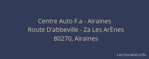 Centre Auto F.a - Airaines