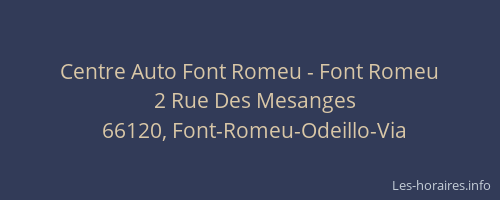 Centre Auto Font Romeu - Font Romeu