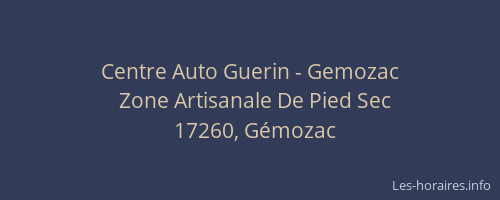 Centre Auto Guerin - Gemozac